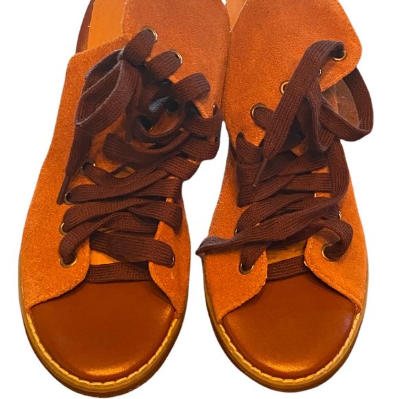 (2 for $45) Jimmy Choo Lace-Up Brown Sandals New - Picture 3 of 6